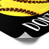 Poster Joueur de softball Catcher (Coin)