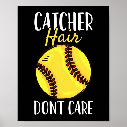Poster Joueur de softball Catcher (Devant)