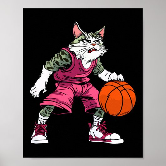 Poster Joueur de squelette de chat Squelette de chat (Devant)
