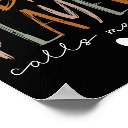 Poster Joueur de T-ball favori Appelez-moi Maman Mère de (Coin)