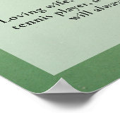 Poster Joueur de tennis, Célébration de la vie Photo funé (Coin)