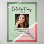 Poster Joueur de tennis, Célébration de la vie Photo funé (Devant)