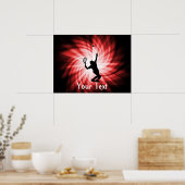 Poster Joueur de tennis ; Rouge (Cuisine)