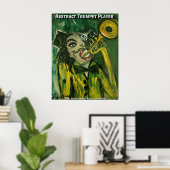 Poster Joueur de trompette Abstrait (Bureau à domicile)