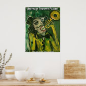 Poster Joueur de trompette Abstrait (Cuisine)