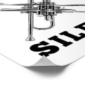 Poster Joueur de trompette Je détruit le silence (Coin)