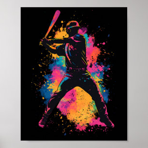 Poster Joueur de vente coloré