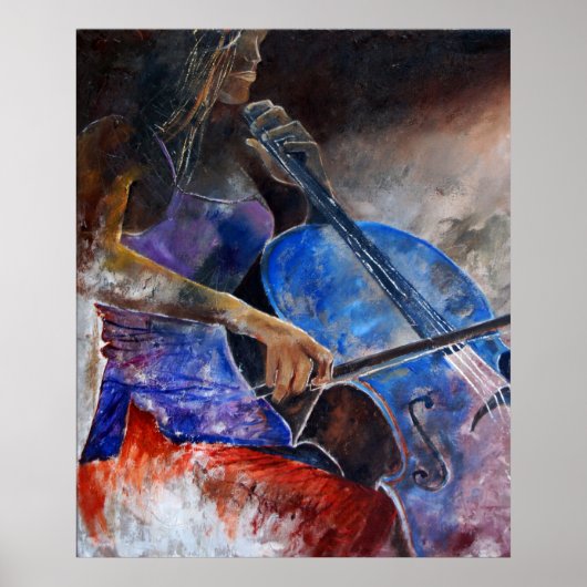 Poster joueur de violoncelle (Devant)