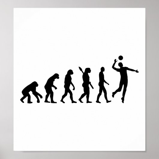 Poster Joueur de volley-ball Evolution (Devant)