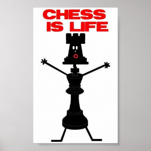 Poster Joueur d'échecs à vie (Devant)