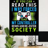 Poster Joueur Forcé de Poser Ma Manette (Bureau à domicile)