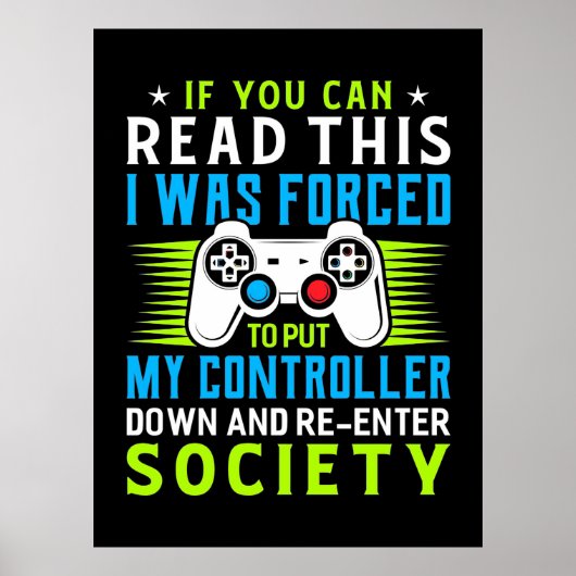 Poster Joueur Forcé de Poser Ma Manette (Devant)