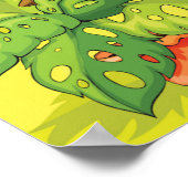 Poster Joueur garçon courir dans un Jardin vert luxuriant (Coin)