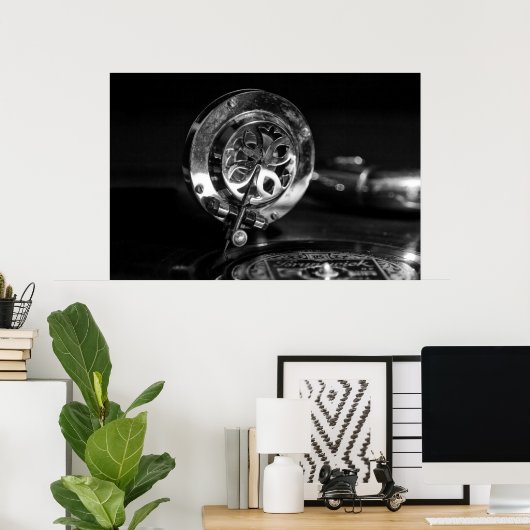 Poster Joueur Gramaphone de style ancien (Bureau à domicile)