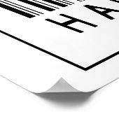 Poster Joueur Harmonica Barcode (Coin)