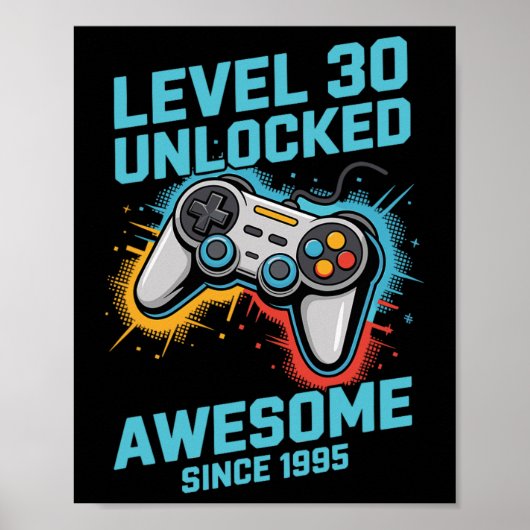 Poster Joueur Niveau 30 Débloqué 30ème Anniversaire  (Devant)