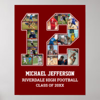 Joueur Numéro 12 Équipe sportive senior Collage ph