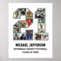 Joueur Numéro 21 Équipe sportive senior Collage ph