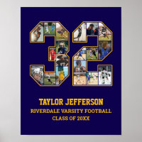 Joueur Numéro 32 Équipe sportive senior Collage ph