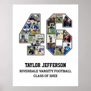 Poster Joueur Numéro 46 Équipe sportive senior Collage ph