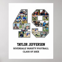 Joueur Numéro 49 Équipe sportive senior Collage ph