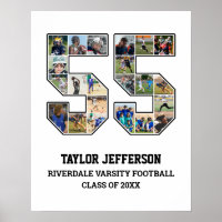 Joueur Numéro 55 Équipe sportive senior Collage ph