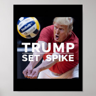 Poster Joueur politique de volley-ball de Trump