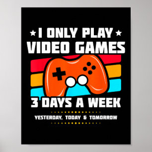 Poster Joueur Vidéo - Jeu En Ligne De Console Pc - Amusan