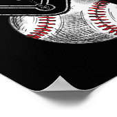 Poster Joueur vintage De Baseball (Coin)