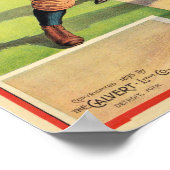 Poster Joueur vintage de baseball américain 1895 (Coin)