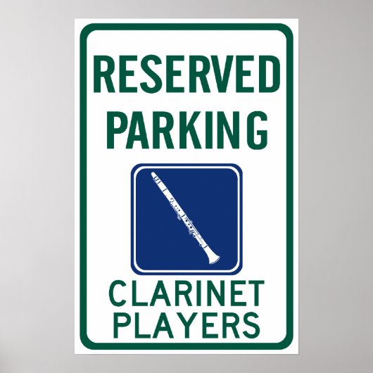 Poster Joueurs Clarinet Parking (Devant)