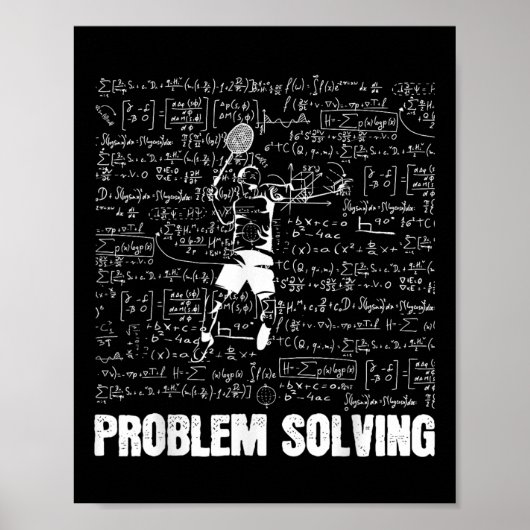 Poster Joueurs de badminton Résolution de problèmes Sport (Devant)