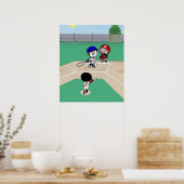 Poster Joueurs de baseball modèle de la photo Cute (Cuisine)