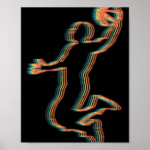 Poster Joueurs de basket-ball Vintage cool Slam Dunk Coac