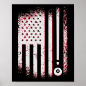 Poster Joueurs De Billard American Flag Usa Pool Et Billa (Devant)