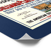 Poster Joueurs de billard d'Amérique WW1 collecte de fond (Coin)