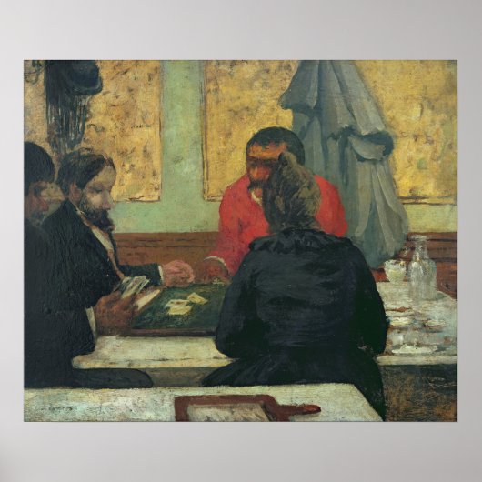 Poster Joueurs de cartes, 1883 (Devant)