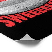 Poster Joueurs de curling Sweep Rock Stone Broom Winter (Coin)