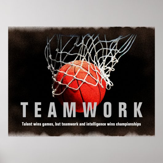 Poster Joueurs de devis Inspirationnels de basket-ball en (Devant)