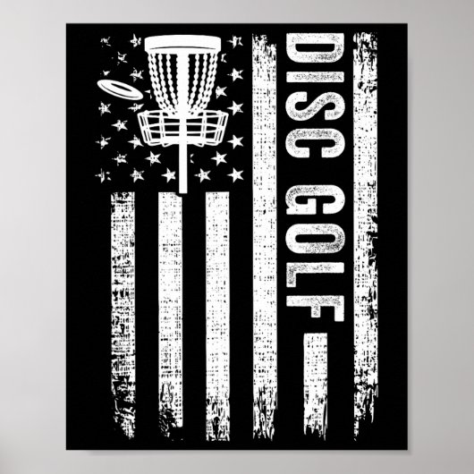 Poster Joueurs de disque de golf de drapeau américain Jou (Devant)