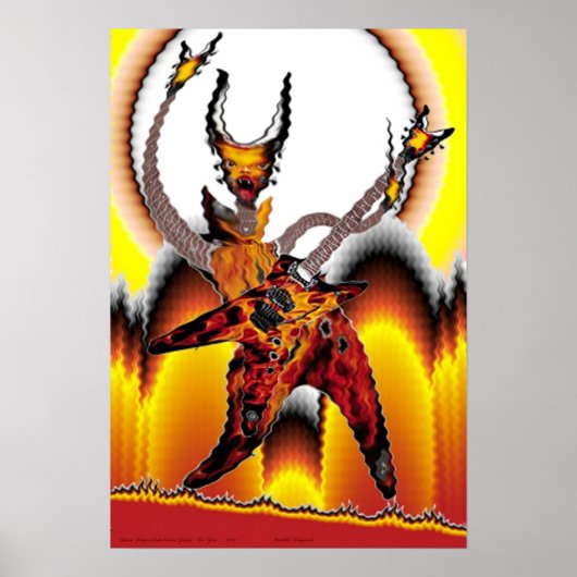 Poster Joueurs de guitare de la série spatiale (Devant)