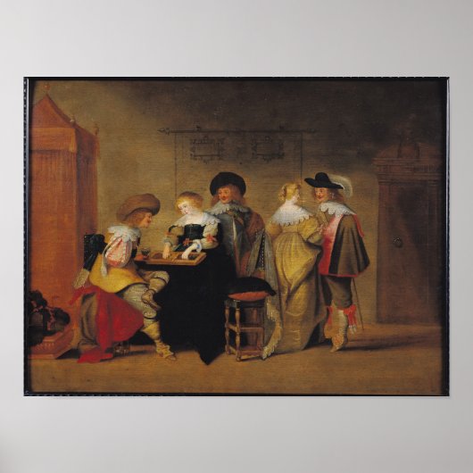 Poster Joueurs de jacquet (Devant)