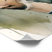 Poster Joueurs de rugby anglais - Rugby Art Print (Coin)