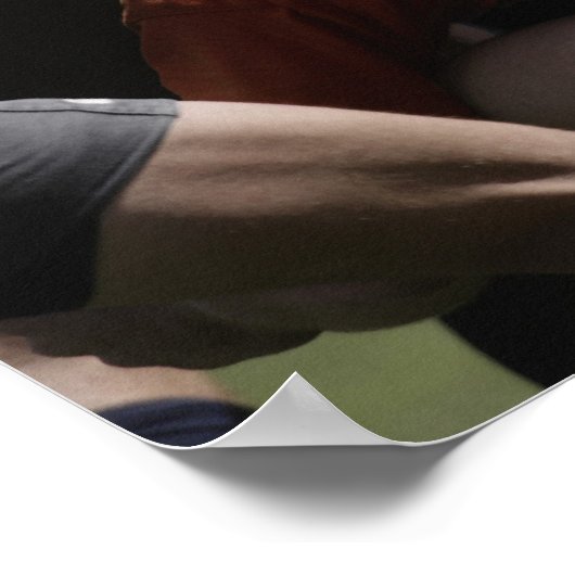 Poster Joueurs de rugby masculin en scratte, vue arrière (Coin)