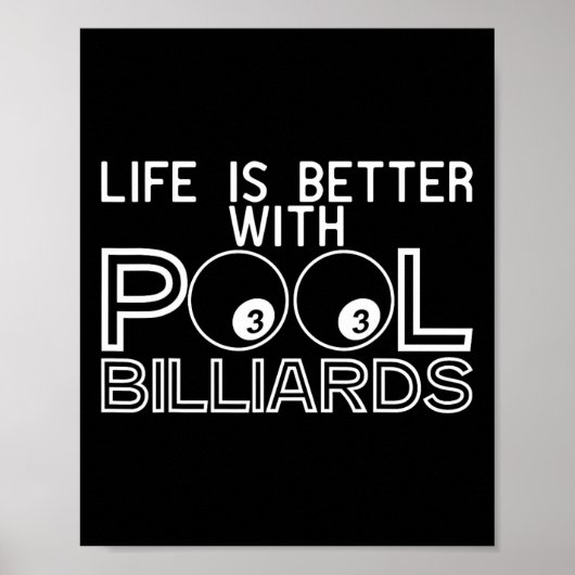 Poster Joueurs de snooker à billes à mâchoires (Devant)