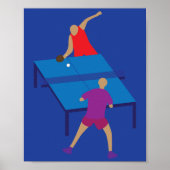Poster Joueurs de tennis de table (Devant)