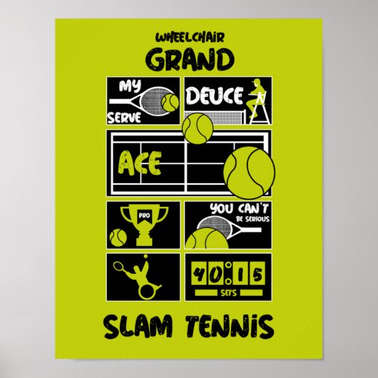 Poster Joueurs De Tennis En Fauteuil Roulant (Devant)