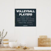 Poster Joueurs de volley-ball avec des objectifs réussis  (Cuisine)