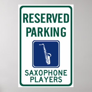 Poster Joueurs saxophones Stationnement