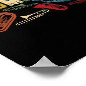 Poster Joueurs vintage Retro Trombone Trombonist (Coin)